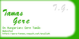 tamas gere business card